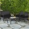 Costway 8 PCS Outdoor Patio Rattan Furniture Set Cushioned Sofa Coffee Table Garden Deck Gray/Black